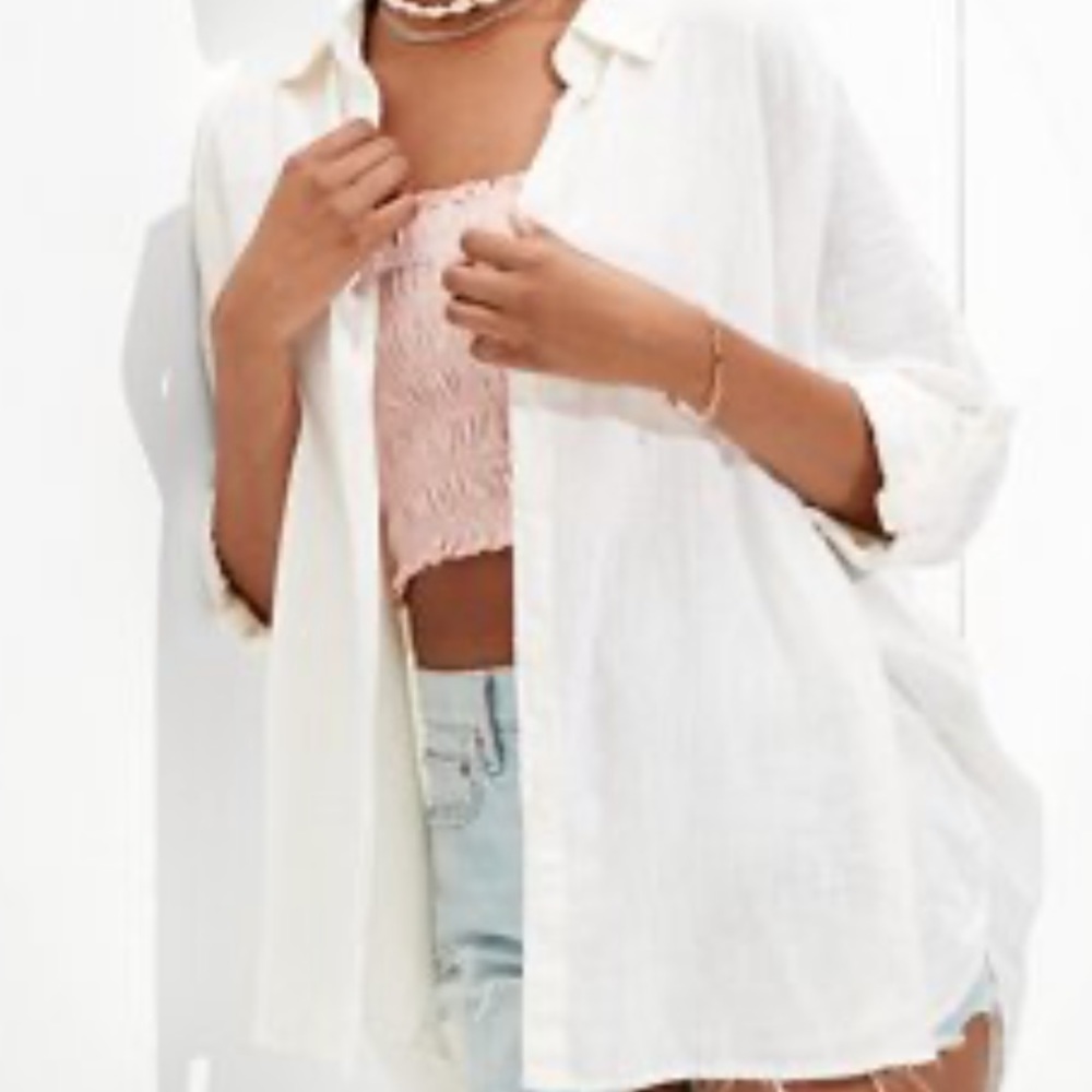 AE White button Down Shirt